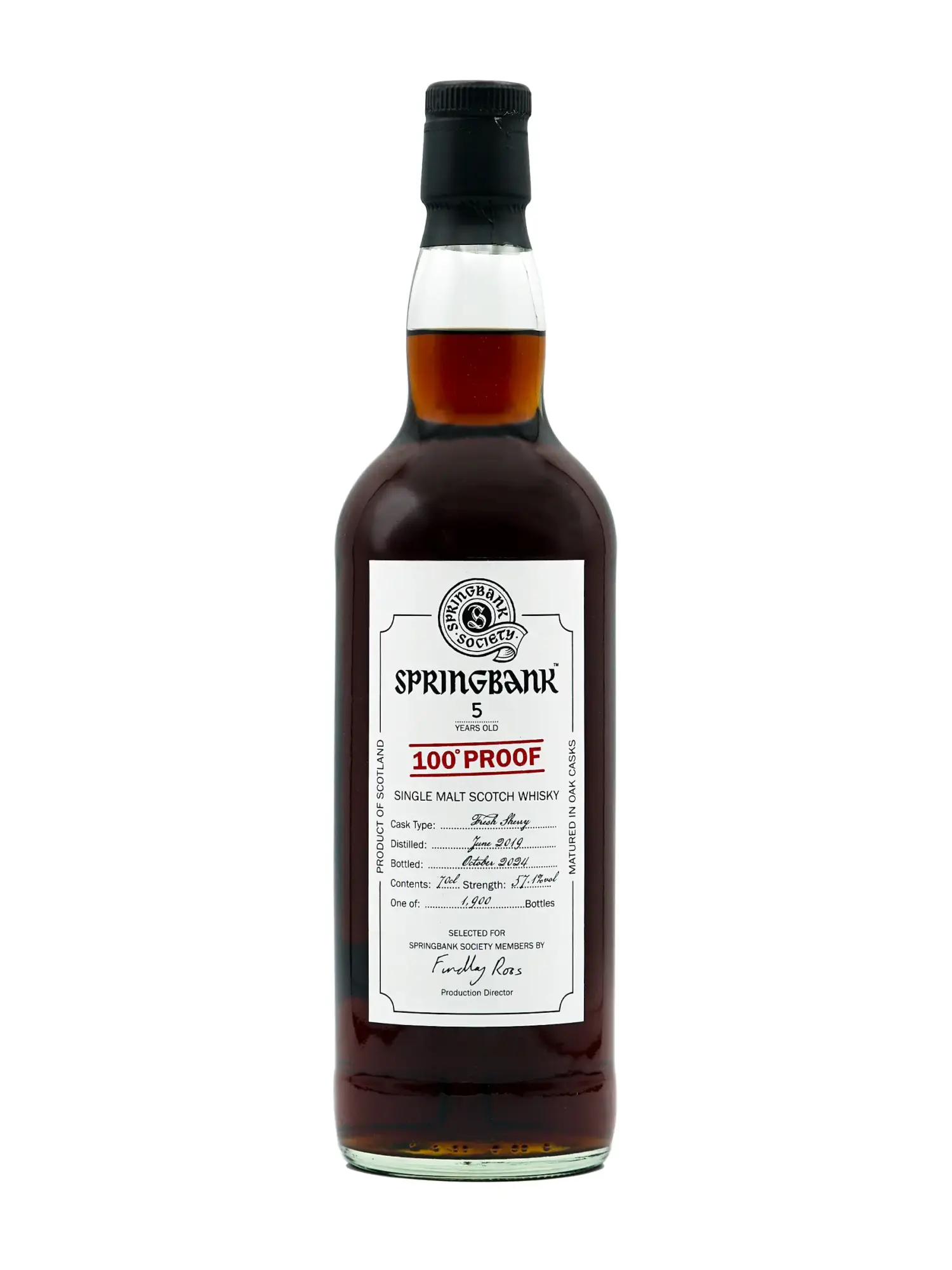 Springbank 5 Year Old Fresh Sherry Cask Society Bottling
