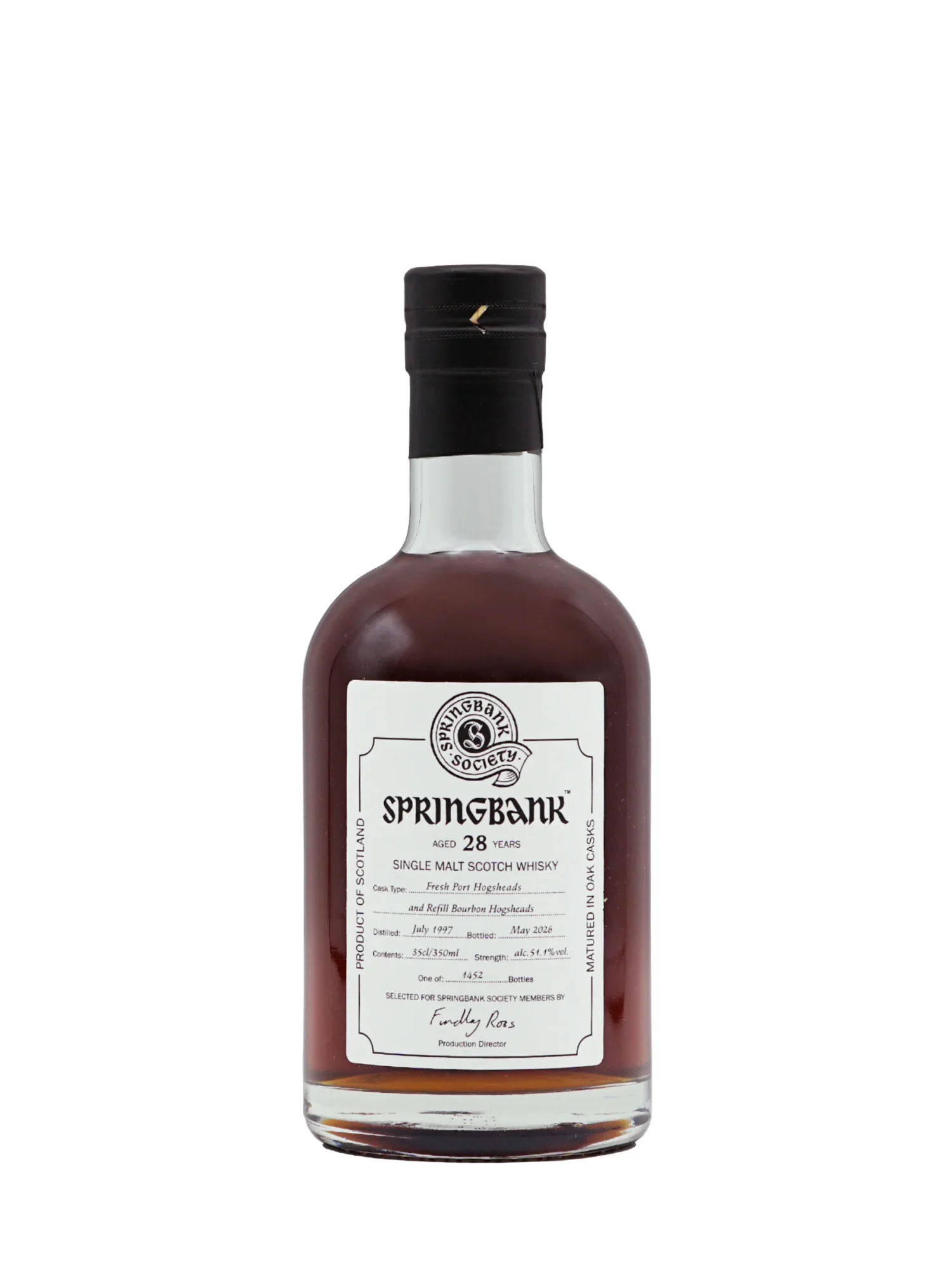 Springbank 28年 Society Bottling 350ml Springbank 28 Year Old Fresh Port Hogsheads and Refill Bourbon