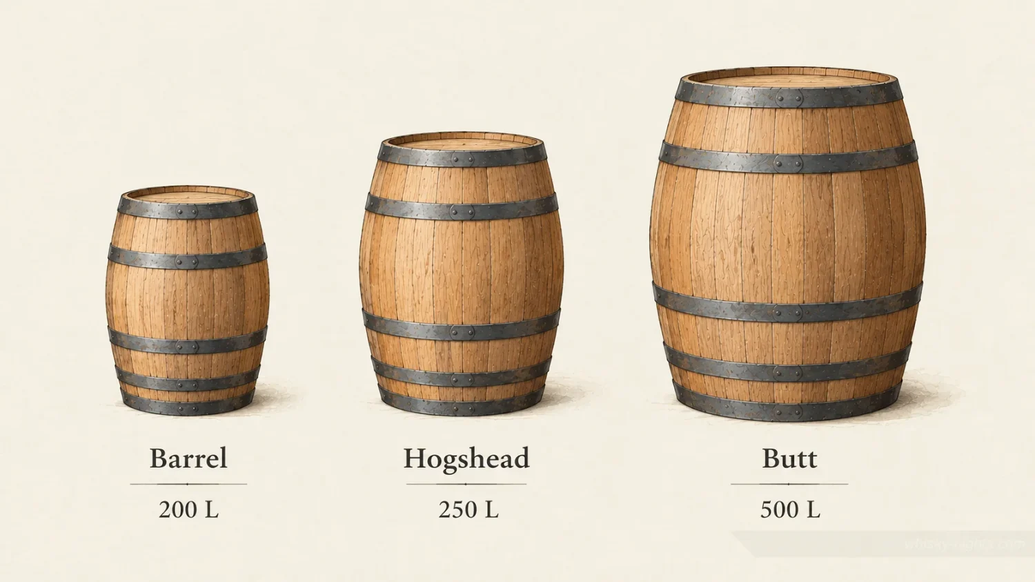 Common Whisky Cask Sizes